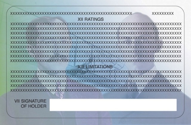 FAA Pilot’s License back